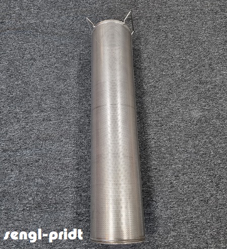 Maischesieb-Setzkorb gelocht, komplett rostfrei AISI 304
