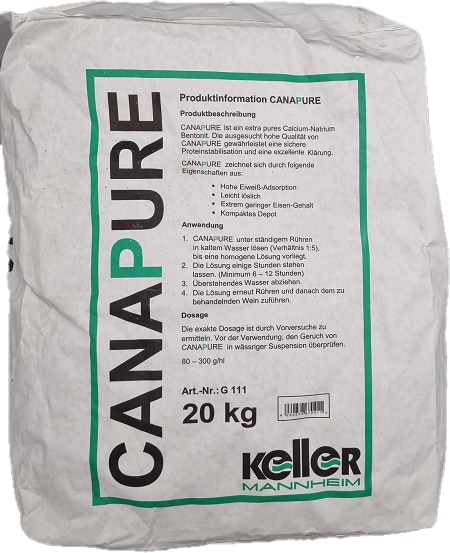 Keller CANAPURE Bentonit, extrem Eisenarm 20 kg Chargennummer 130522D