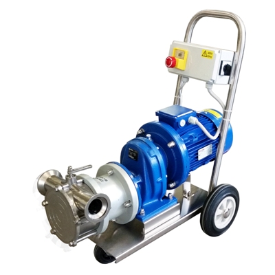 Zambelli Pumpe T 180; Wein- und Maischepumpe liegend,  2 Geschwindigkeiten am Motor
