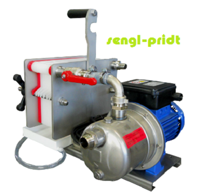Schichtenfilter 20x20x10 rostfrei mit Pumpe „PE“ mit Bypass