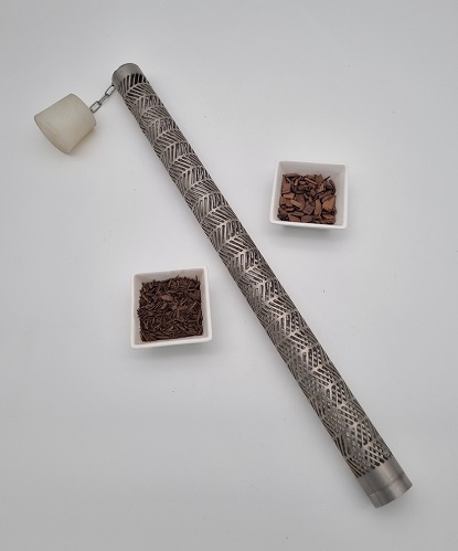 Edelstahlsieb TUBE 700 komplett mit Silikonstopfen für Chips