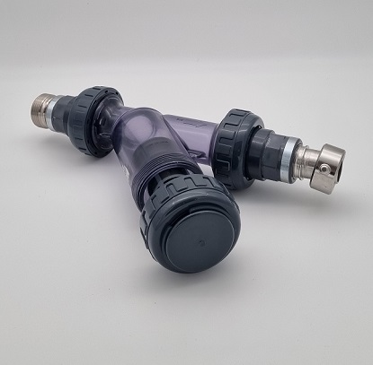 Schmutzfänger Typ 51 DN 40 – PVC, EDM Gewindemuffe 1-1/4 “ IG