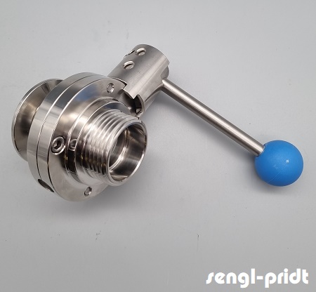Scheibenventil CLAMP 2″ x 6/4″ WAG rostfrei mit Griff
