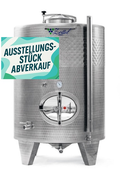 Lagertank rostfrei ZO 1500 lt mit einem Doppelmantel und Domdeckel
