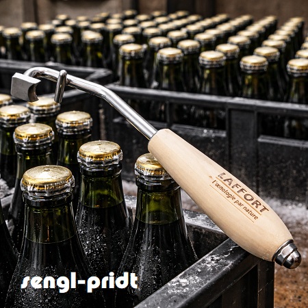 Degorgierhaken für Sektkronenkork mit Holzgriff