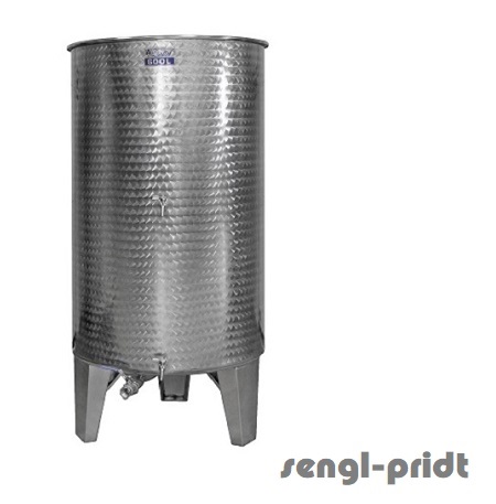 Immervolltank rostfrei ZO 300 lt mit Füße mit 3 Ventil ohne Schwimmdeckel