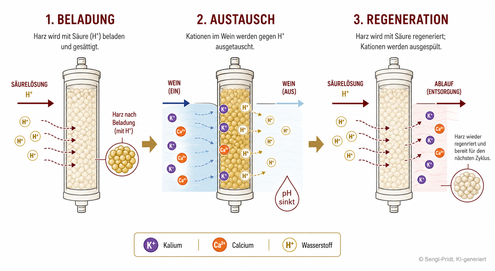 Kationentauscher Schema