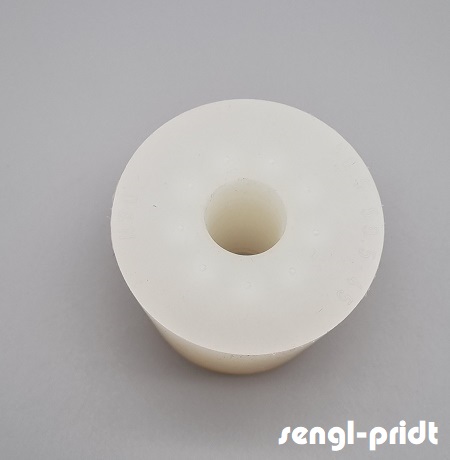 Silikonstopfen D60 Kombistopfen mit Loch Ø17mm 60x50x45mm o/u/h